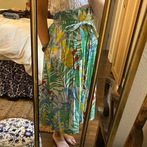 Colorful Floral Zara Midi Skirt - Size Small